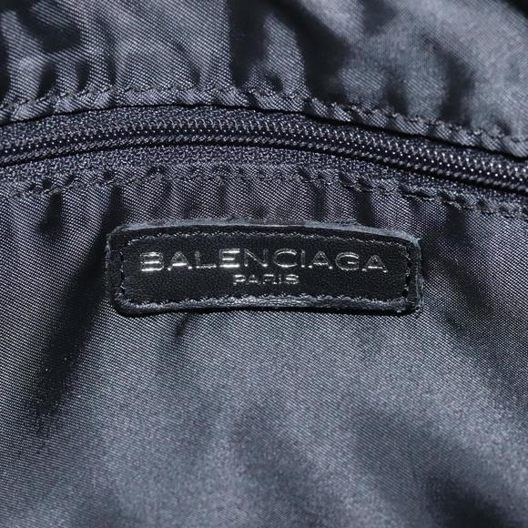 BALENCIAGA Clutch Bag Leather Black Auth bs22314